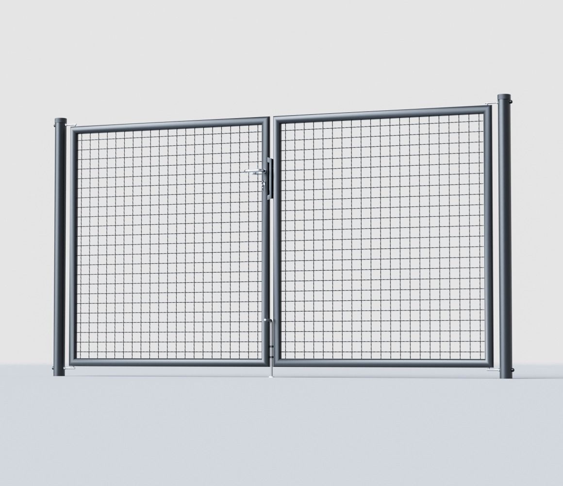 Wellengitter-Doppeltor RAL 7016 Anthrazit
