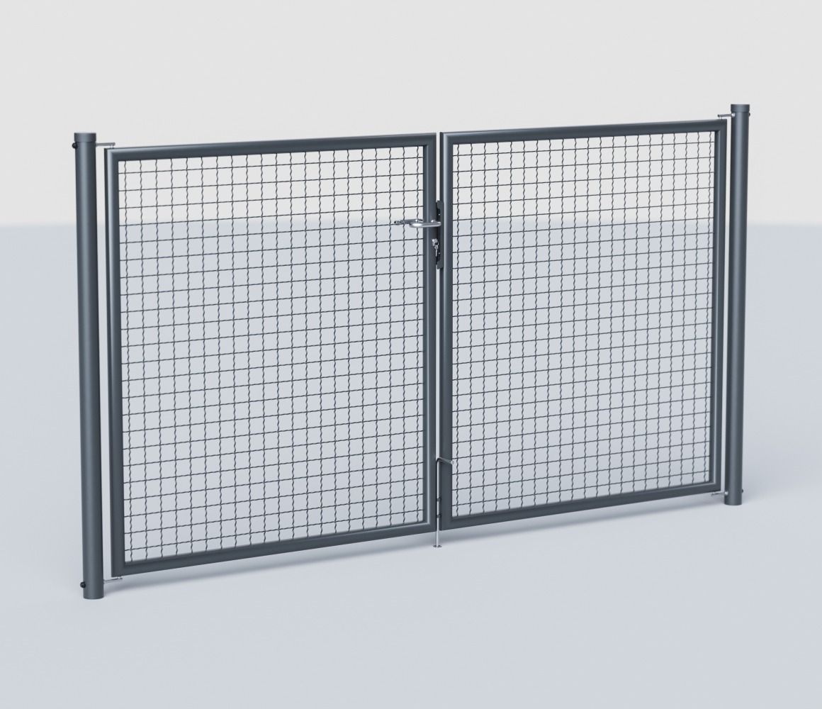 Wellengitter-Doppeltor RAL 7016 Anthrazit