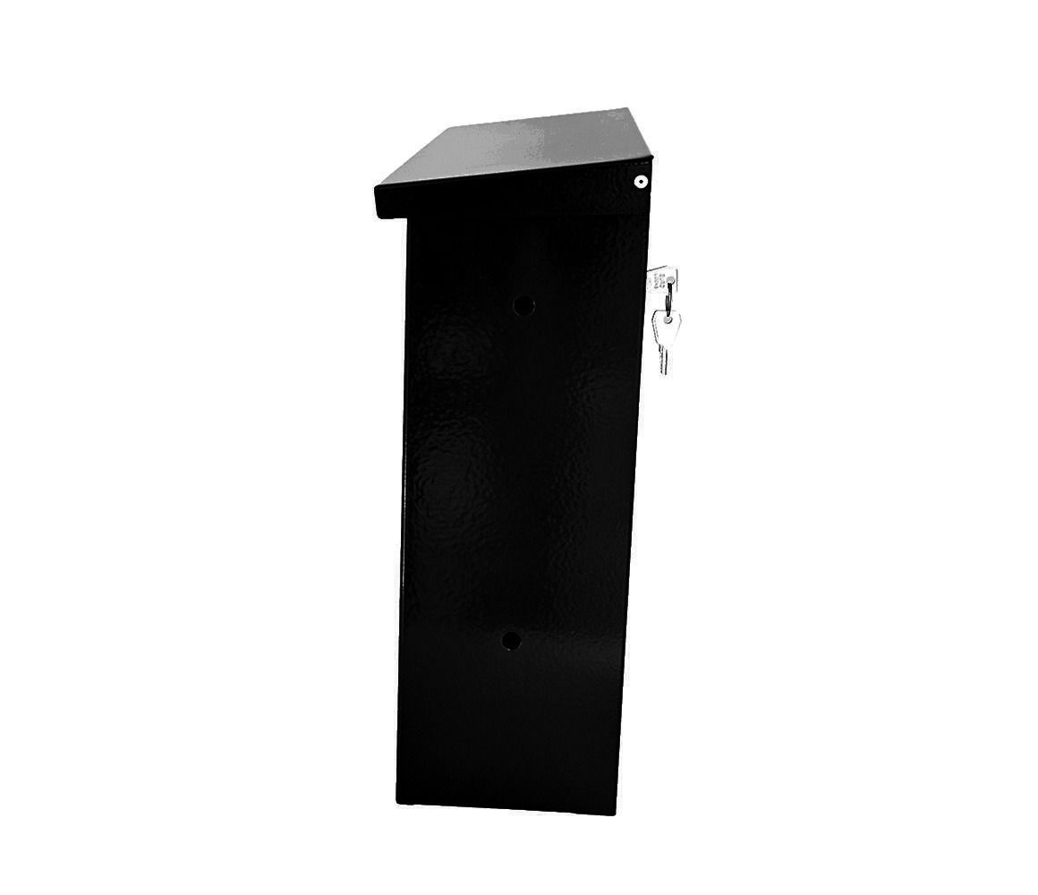Einwurf von oben - Seitenansicht - RAL 9005 Schwarz