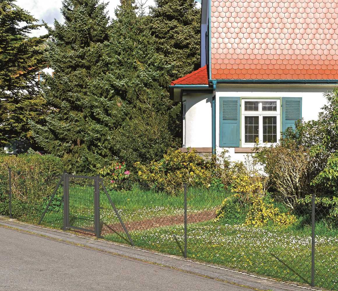 einflügeliges Wellengittertor Grün RAL 6005
