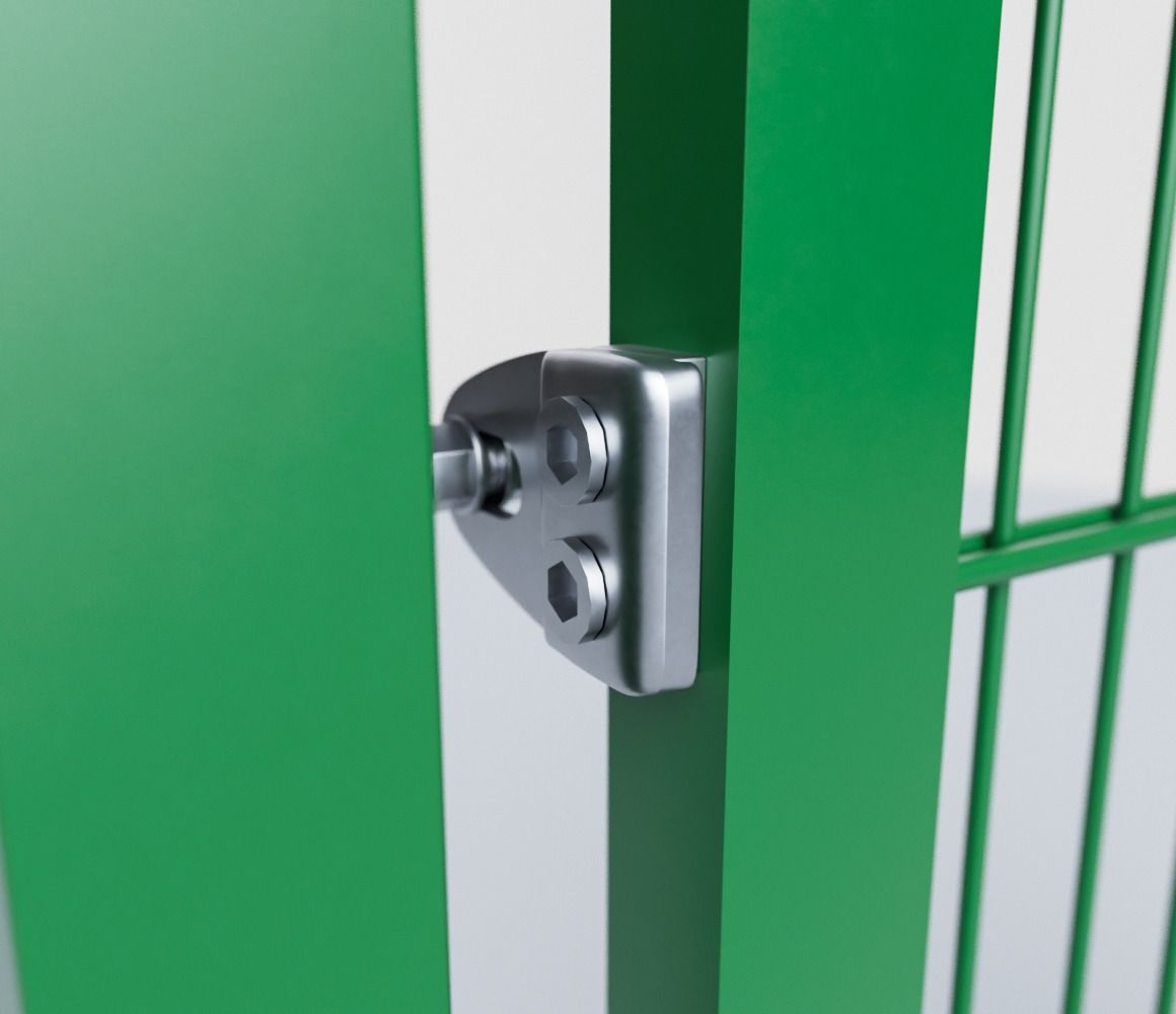 180° Scharnier am Pfosten Ansicht geschlossener Torflügel