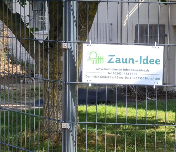 Zaunpfosten mit Klemme Anthrazit RAL 7016 Zaun-Idee Montage