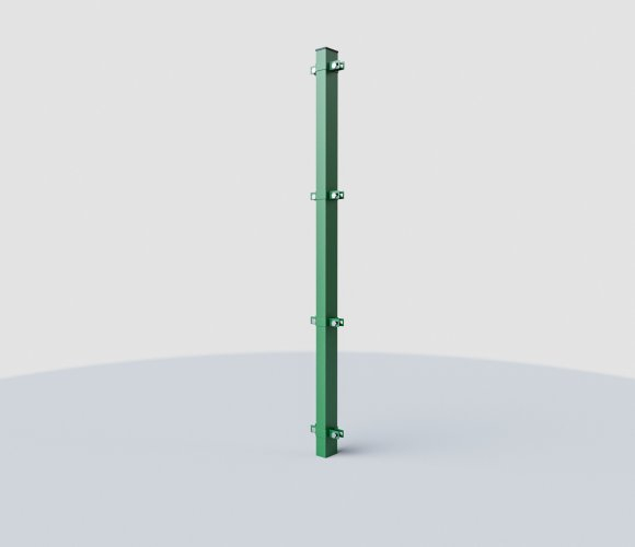 Zaunpfosten mit Schelle Grün RAL 6005