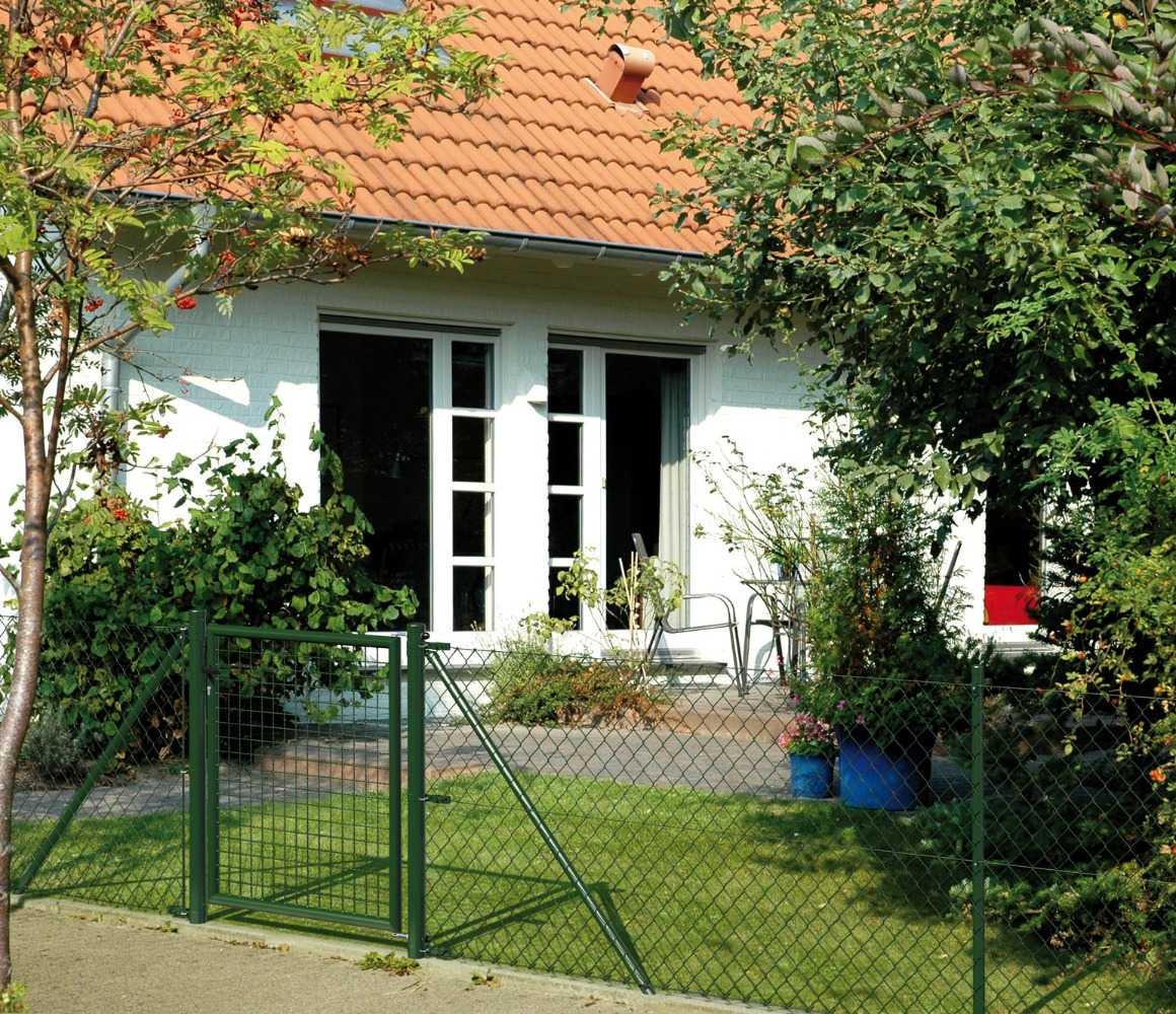 einflügeliges Wellengittertor Anthrazit RAL 7016