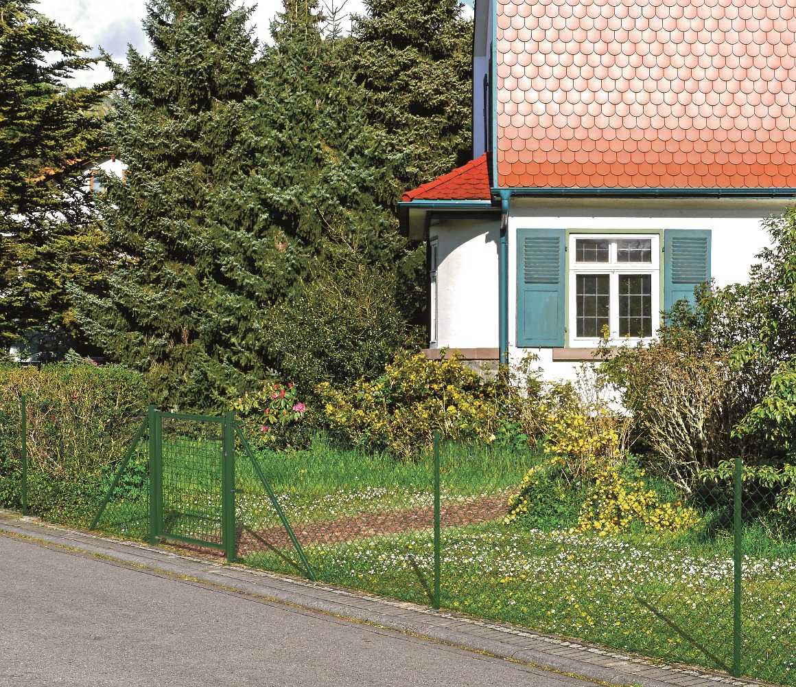 einflügeliges Wellengittertor Anthrazit RAL 7016