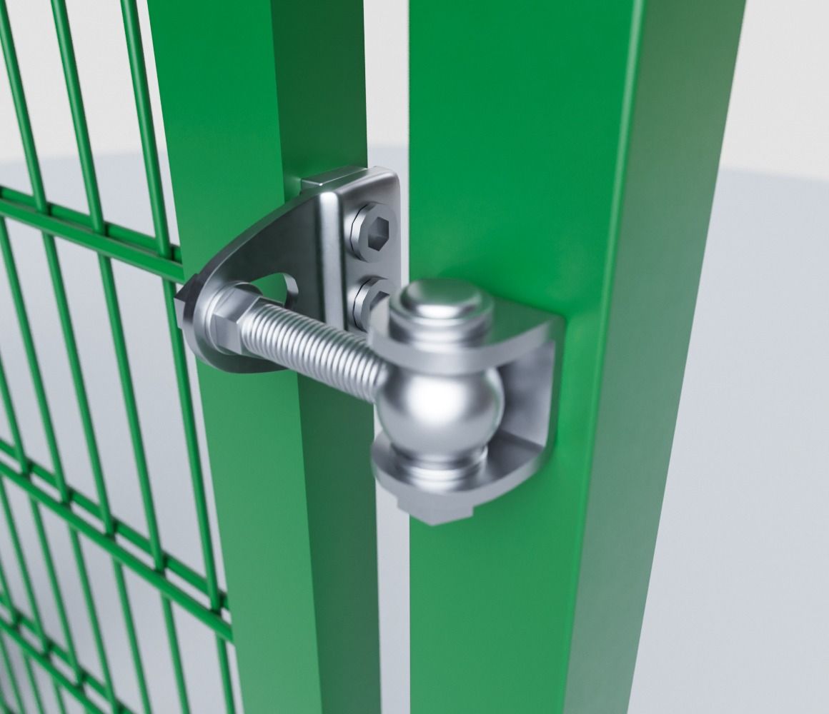 180° Scharnier am Pfosten Ansicht geöffneter Torflügel